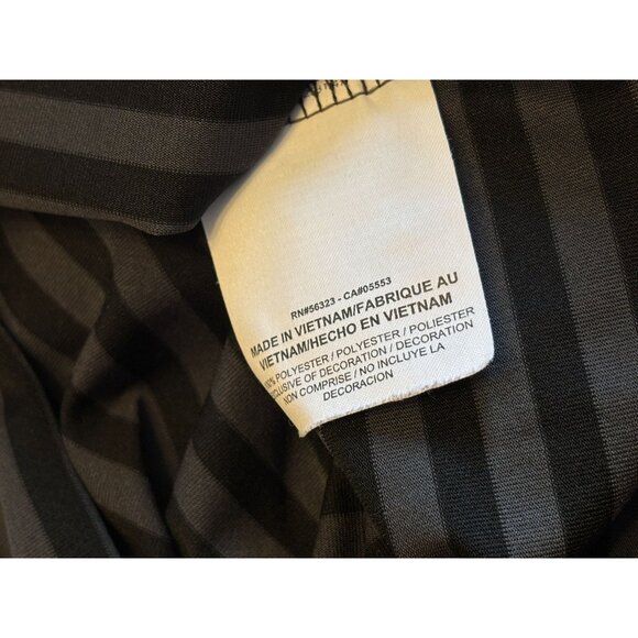 Nike Golf Shirt Dri-FIT Polo Black Gray Striped Short Sleeve Mens Medium M - Picture 8 of 11